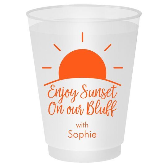 Enjoy Sunset on our Bluff Shatterproof Cups